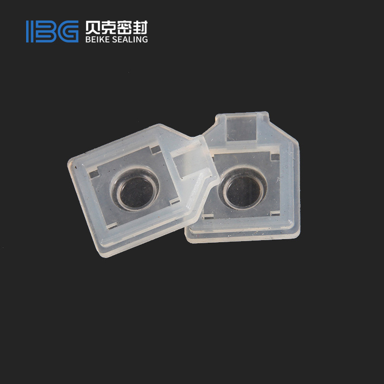 白色半透明硅胶双孔垫片 专业定制耐高温硅胶垫